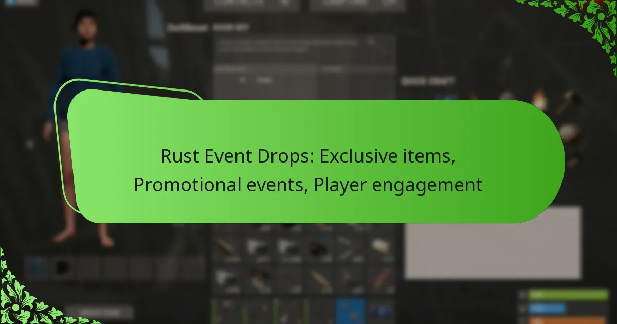 Rust Event Drops: Exclusive items, Promotional events, Player engagement