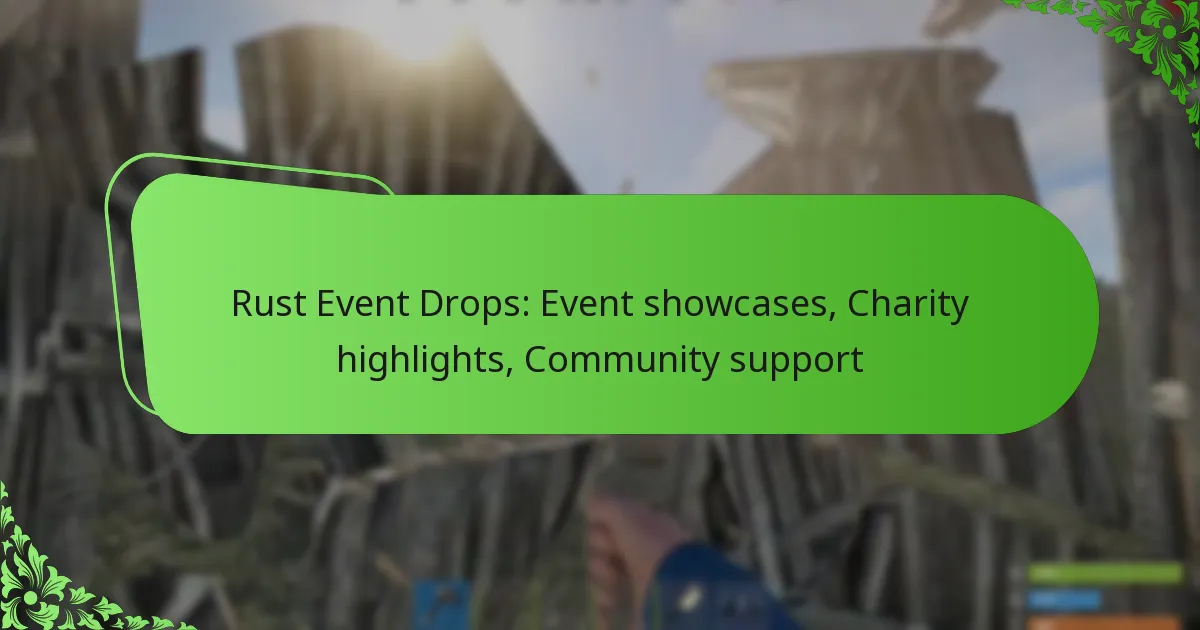 Rust Event Drops: Event showcases, Charity highlights, Community support