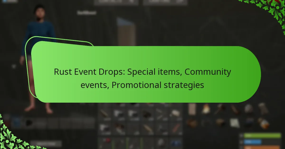 Rust Event Drops: Special items, Community events, Promotional strategies