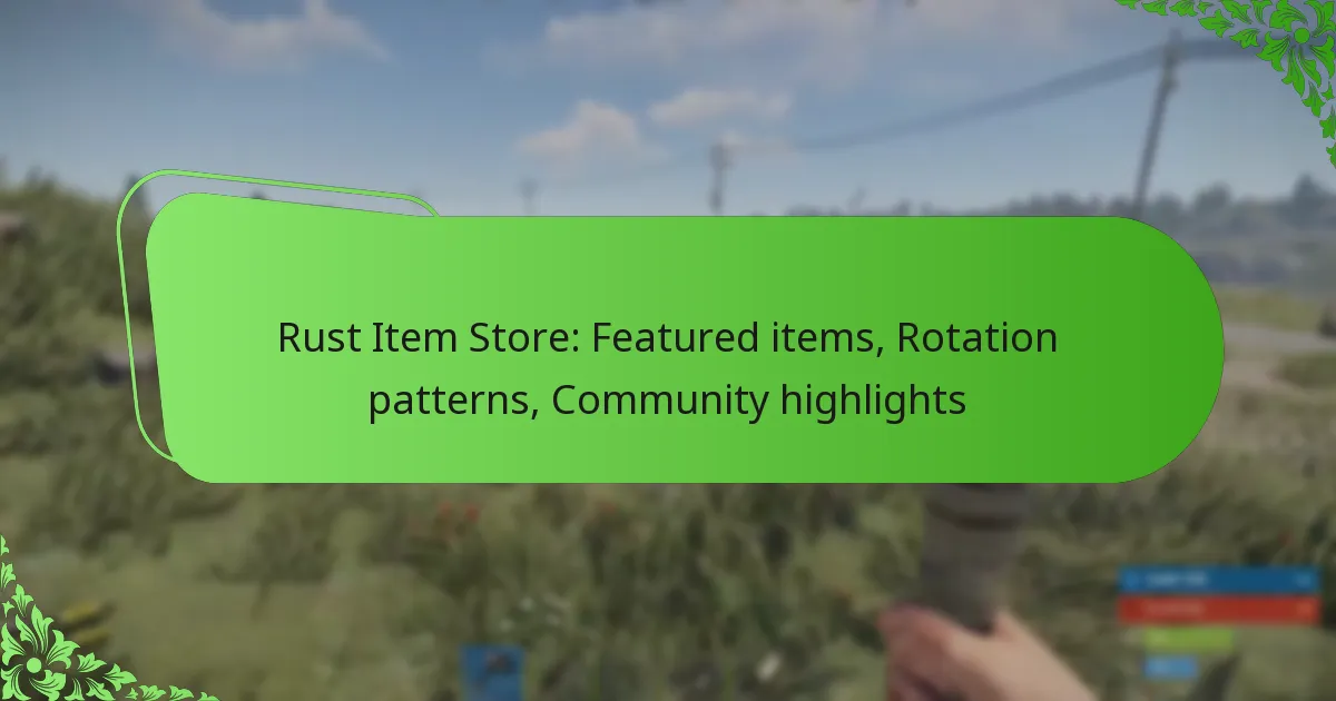 Rust Item Store: Featured items, Rotation patterns, Community highlights