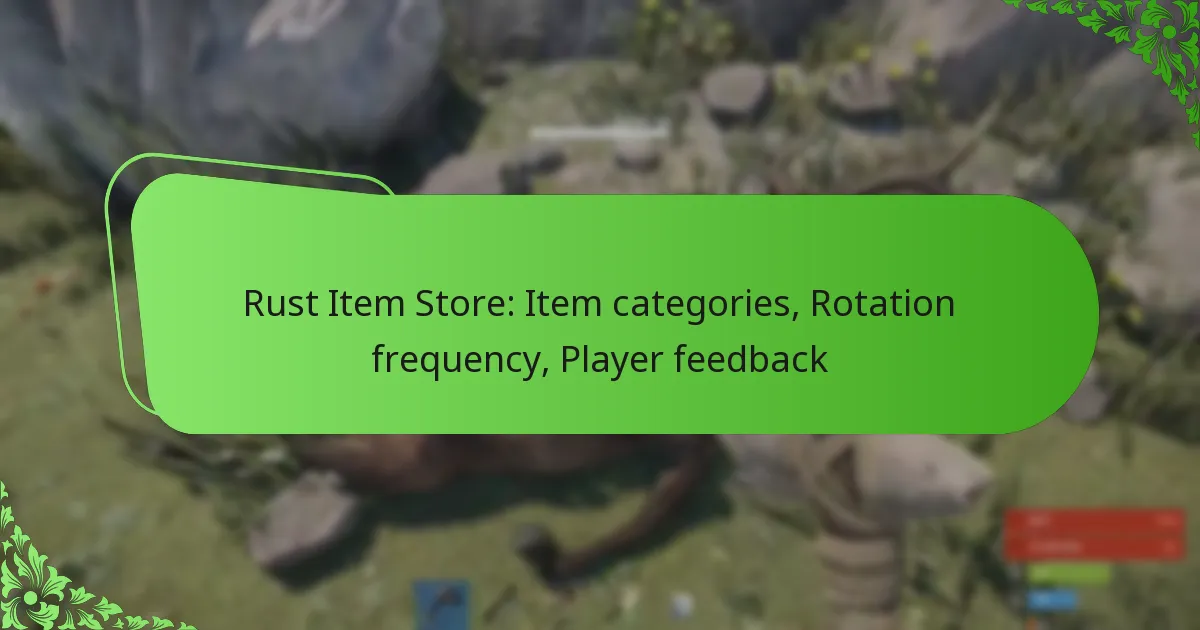 Rust Item Store: Item categories, Rotation frequency, Player feedback