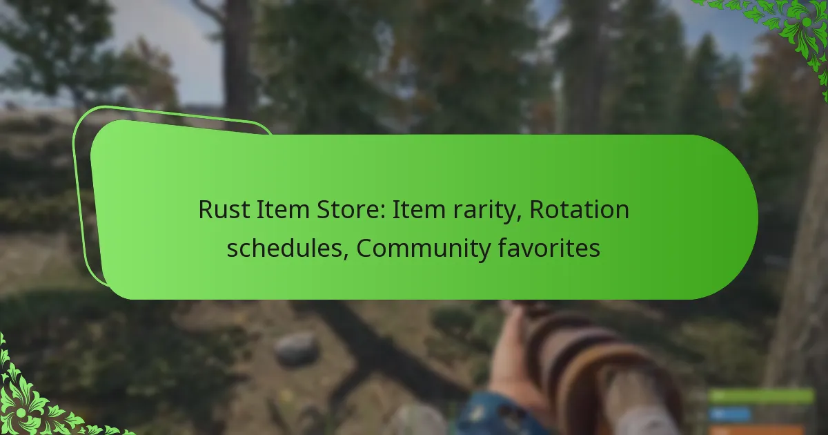 Rust Item Store: Item rarity, Rotation schedules, Community favorites