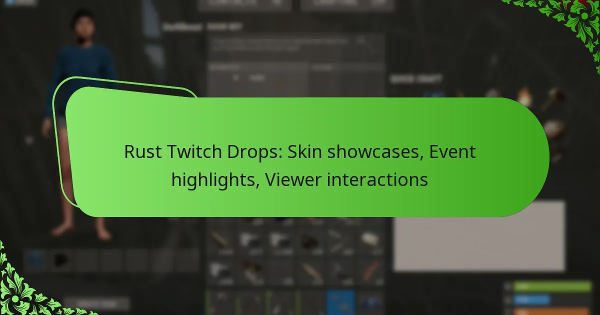 Rust Twitch Drops: Skin showcases, Event highlights, Viewer interactions
