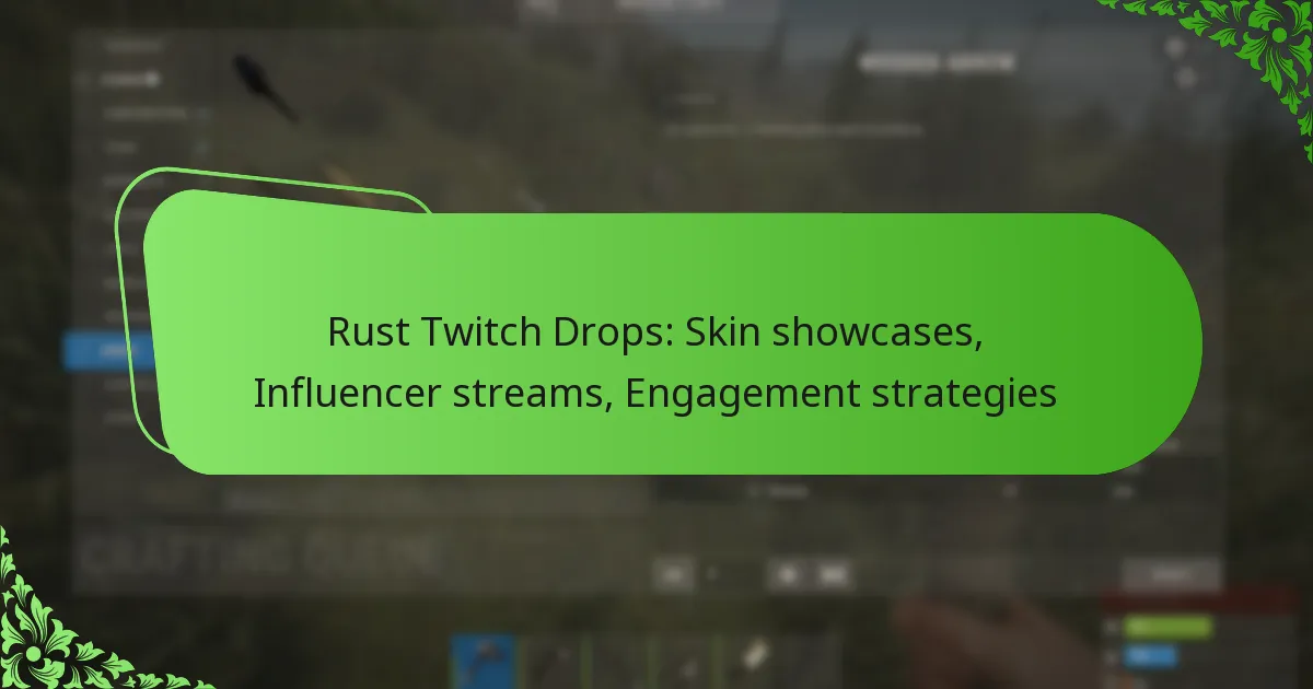 Rust Twitch Drops: Skin showcases, Influencer streams, Engagement strategies