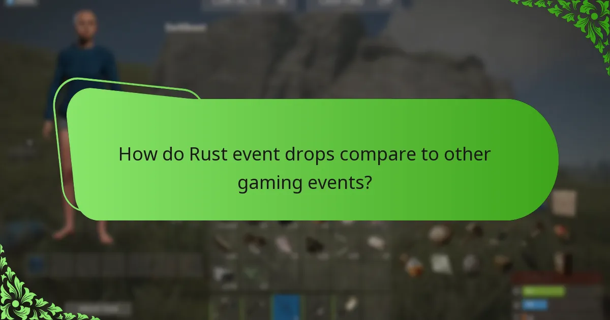 How do Rust event drops compare to other gaming events?