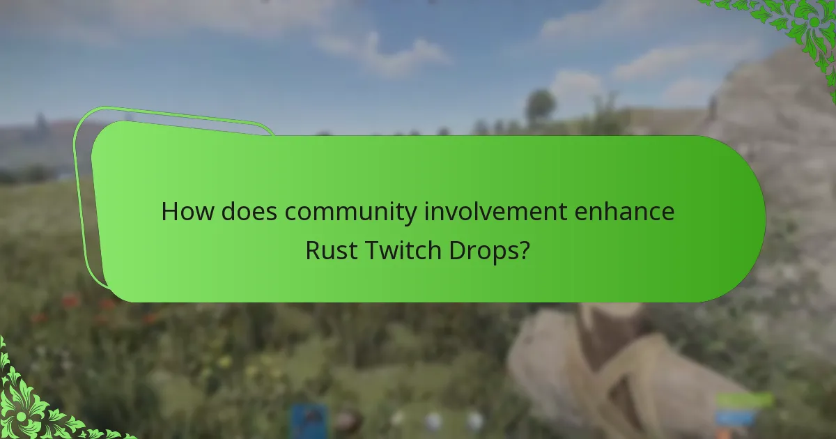 How does community involvement enhance Rust Twitch Drops?