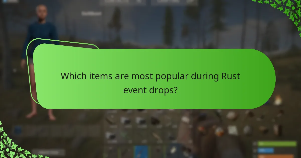 Which items are most popular during Rust event drops?